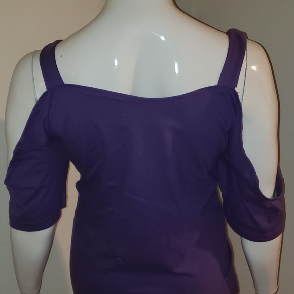 Sassi Rebel Plus size cold shoulder t-shirt - Picture 2 of 2